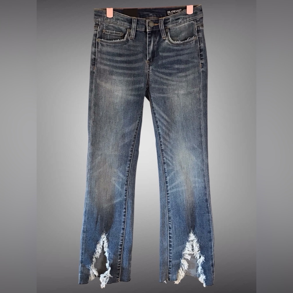 NWT BLANKNYC Denim Varick High Waist Cropped Jeans sz 25 distressed stylish